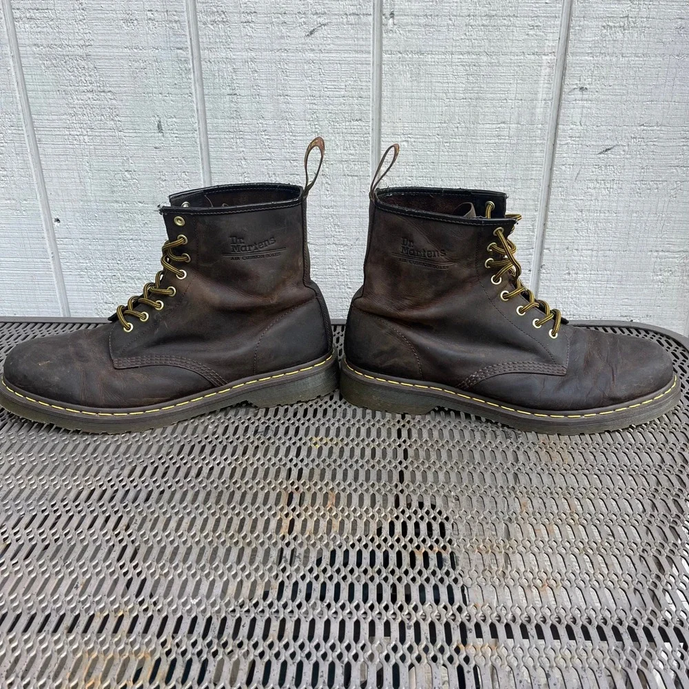Dr. Doc Martens 1460 Crazy Horse Boots Mens 14 Brown Leather